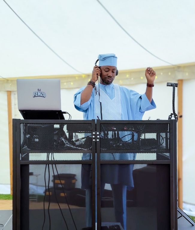 DJ Femzo at a wedding reception